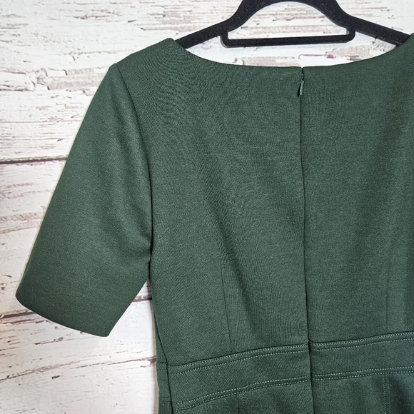 Ann Taylor Green Knee Length Dress Size 10 - Picture 6 of 11